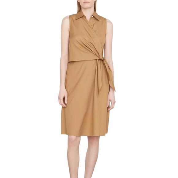 VINCE Dresses & Skirts - NEW VINCE women's wrap shirt dress in tobacco